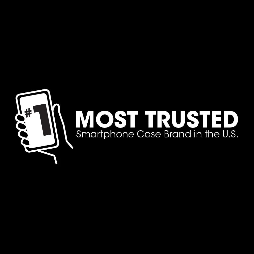 Logo of the most trusted smartphone case brand in the U.S. on a black background