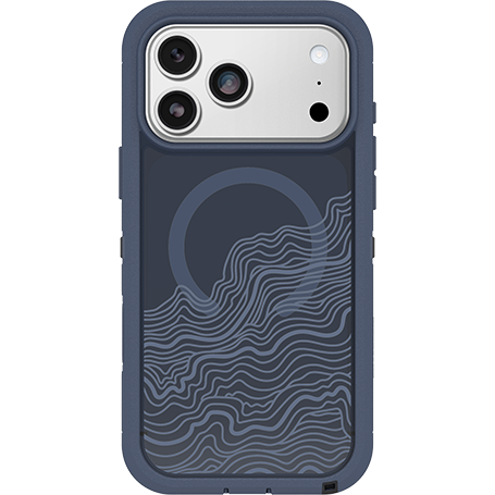 Defender xt case with wavy pattern on a clear background