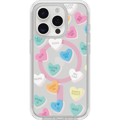 iPhone 15 Pro Symmetry Series Case for MagSafe Candy Hearts