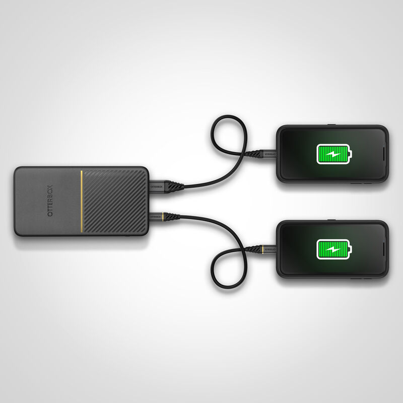 10K USB-C PD Power Bank with Integrated Cables
