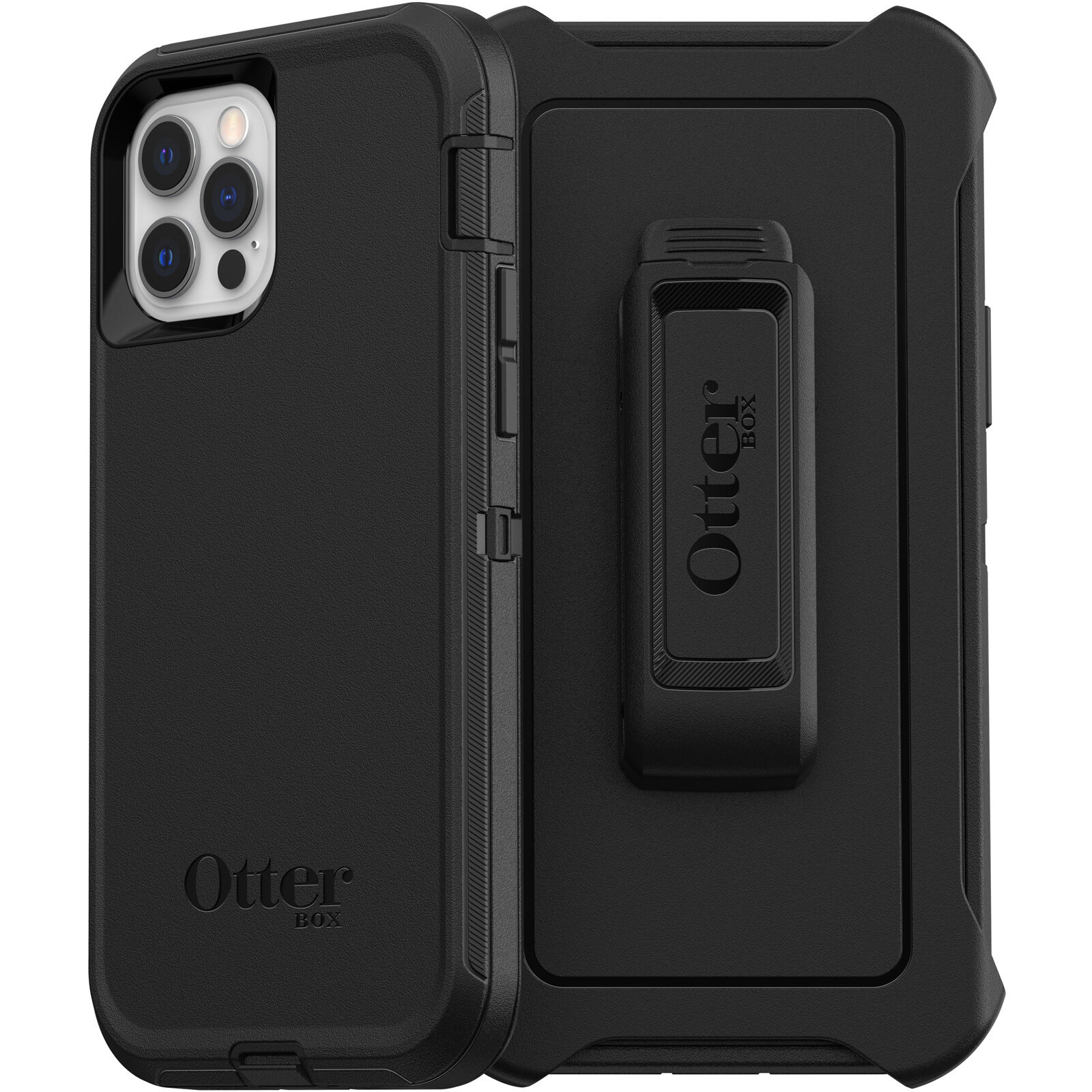 Black Rugged iPhone 12 Case | OtterBox Defender Series Case