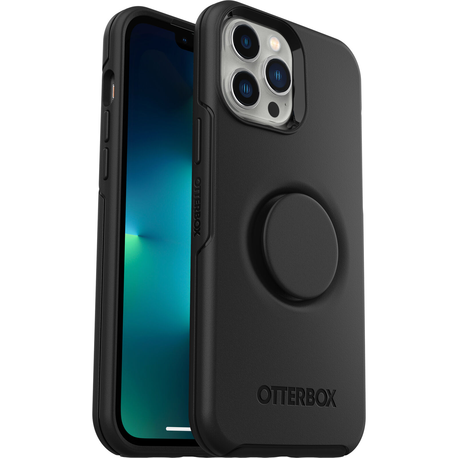 Black iPhone 13 Pro Max PopSockets Case | OtterBox + Pop AM