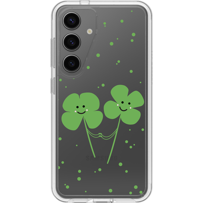 Galaxy S24 Symmetry Series Clear Clovers Case