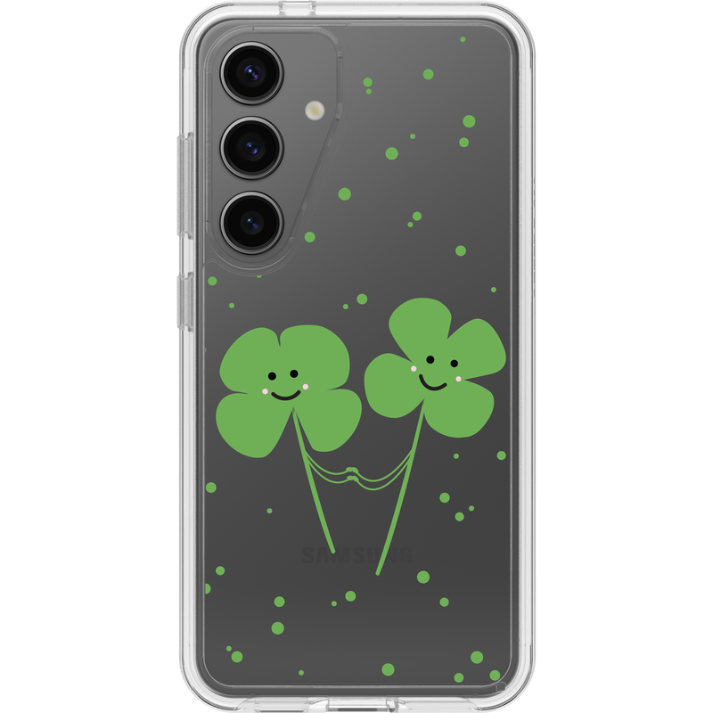 product image 1 - Galaxy S24 Case Symmetry Series Clear Clovers