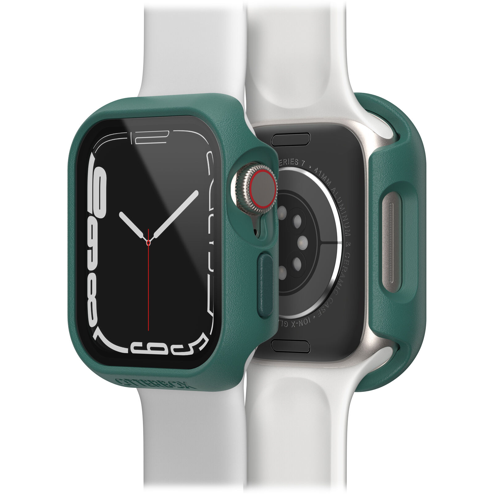 Green Apple Watch Series 8/7 41mm Case With Screen Protector