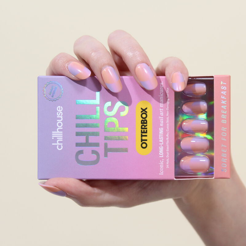 product image 2 - OtterBox x Chillhouse Peach and Purple Ombre Nail Set Sorbet for Breakfast