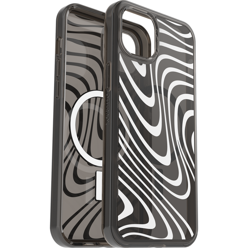 product image 1 - iPhone 15 Plus and iPhone 14 Plus Case Symmetry Series Clear for MagSafe Black + White