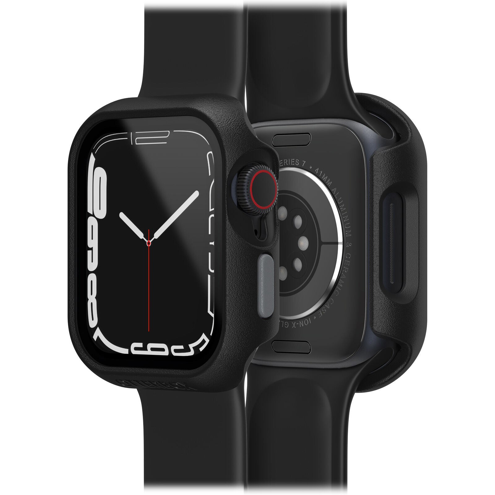 Black Apple Watch Series 8/7 41MM Case With Screen Protector
