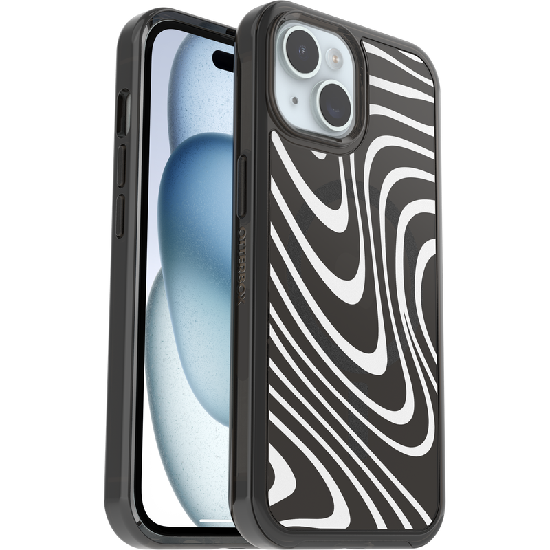 product image 1 - iPhone 15, iPhone 14 and iPhone 13 Case Symmetry Series Clear for MagSafe Black + White