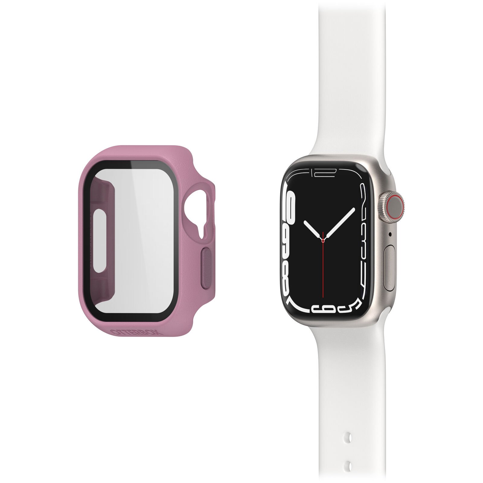 Purple Apple Watch Series 8/7 41mm Case With Screen Protector