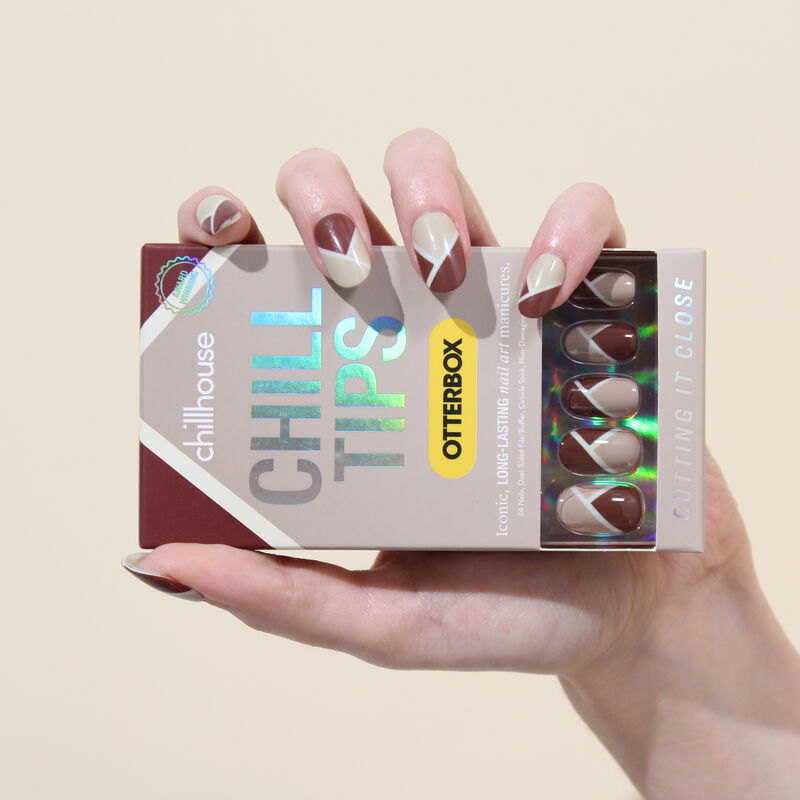 product image 2 - OtterBox x Chillhouse Chocolate and Cream Nail Set Cutting It Close