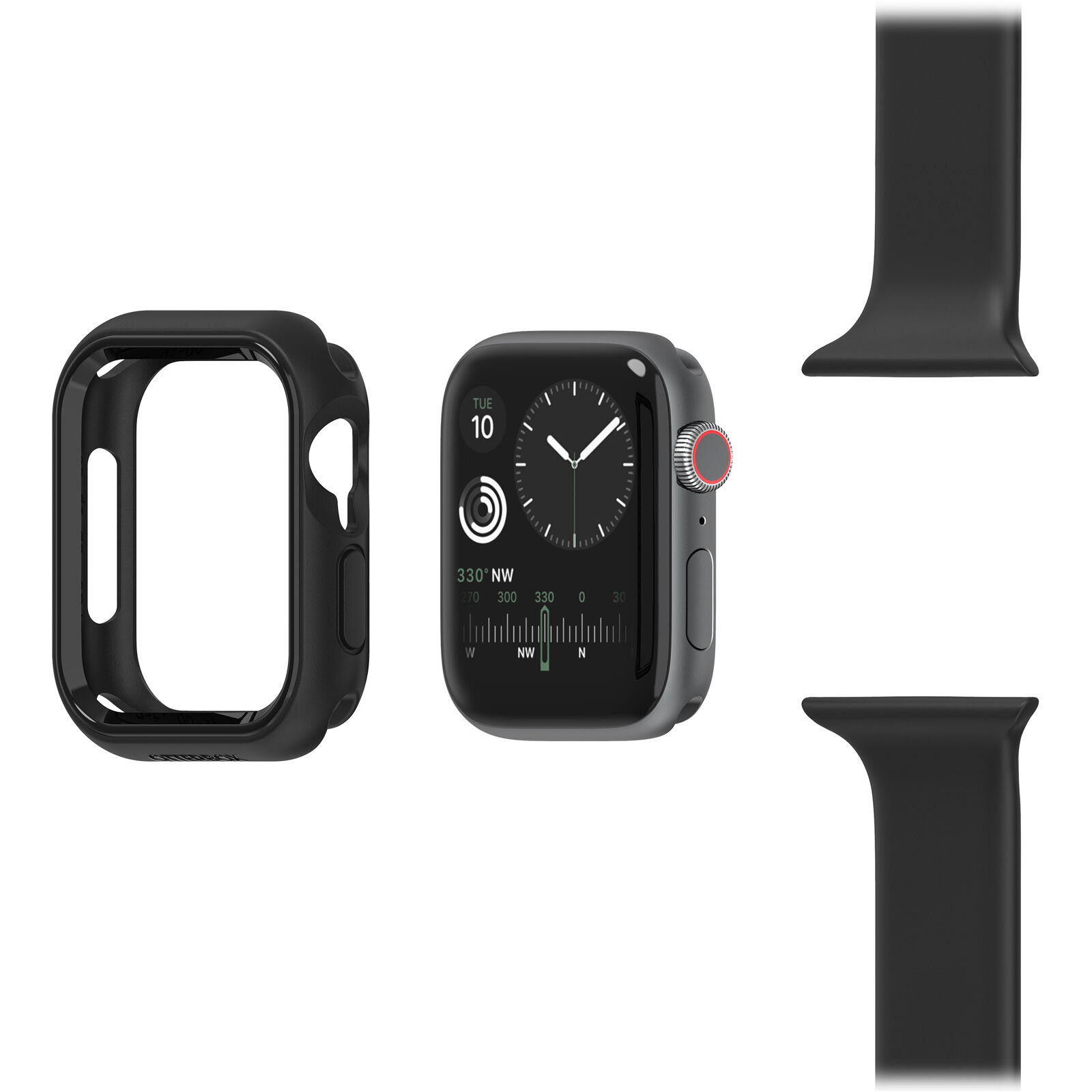 Black Protective Apple Watch 6 44Mm Case | OtterBox Exo Edge