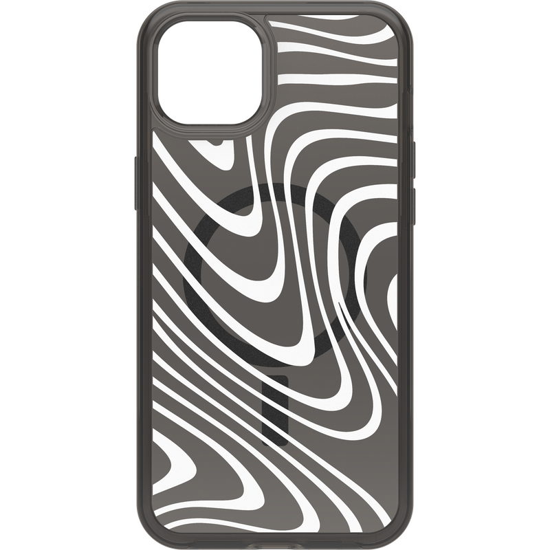 product image 2 - iPhone 15 Plus and iPhone 14 Plus Case Symmetry Series Clear for MagSafe Black + White