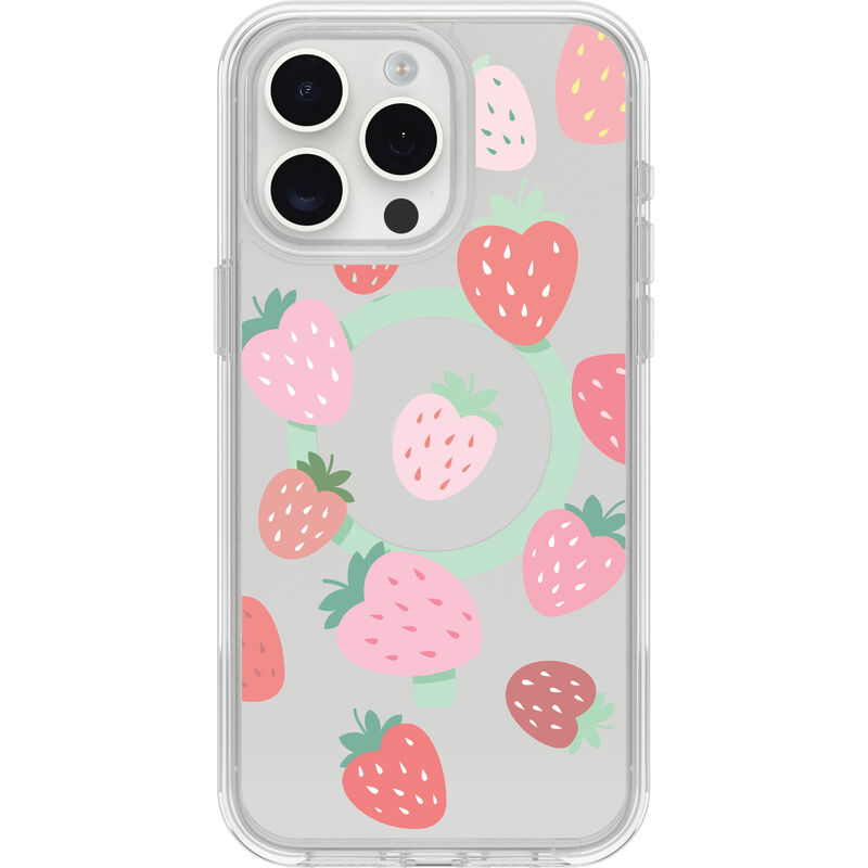 product image 1 - iPhone 15 Pro Max Case Symmetry Series Clear for MagSafe Strawberry