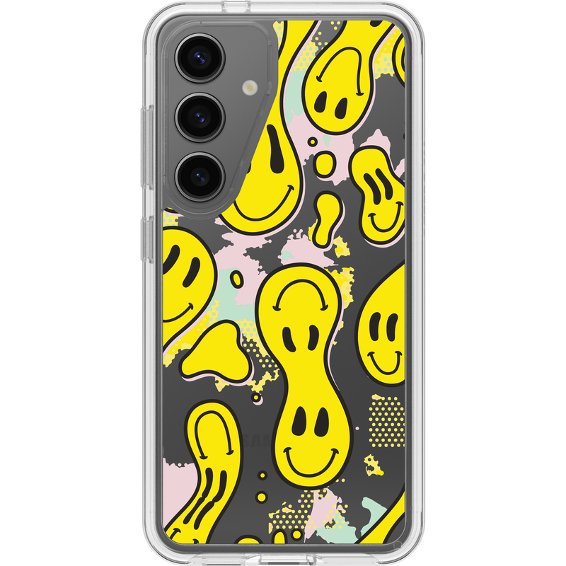 product image 1 - Galaxy S24 Case Symmetry Series Clear Smiley Drip