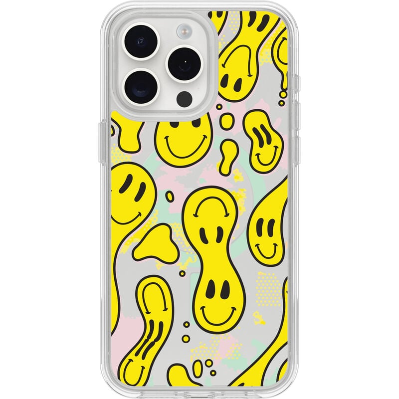 product image 1 - iPhone 15 Pro Max Case Symmetry Series Clear for MagSafe Smiley Drip