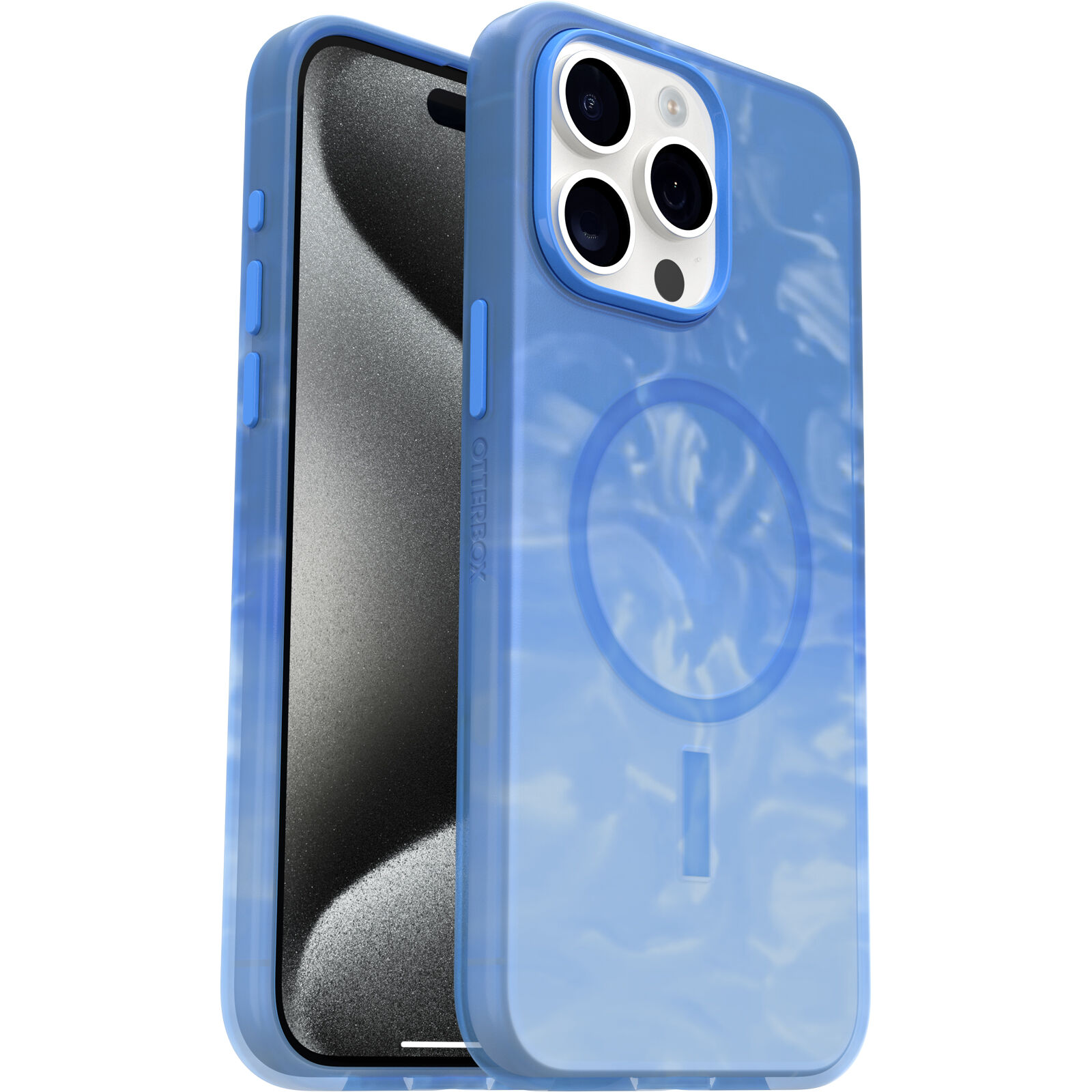 Blue slim iPhone 15 Pro Max Case Original Art | Figura Series