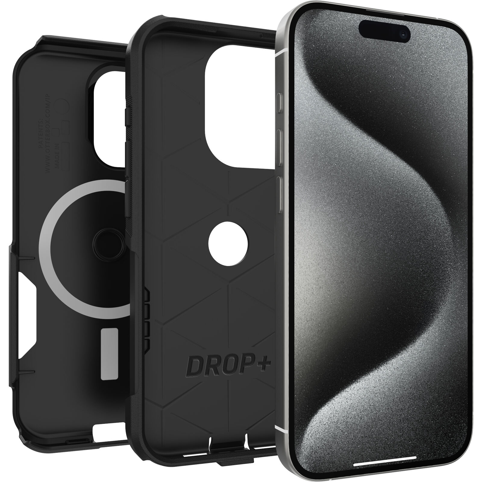 Black Slim iPhone 15 Pro Case | OtterBox Commuter Series
