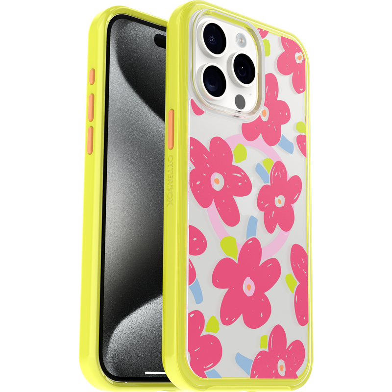 product image 1 - iPhone 15 Pro Max Case Symmetry Series Clear for MagSafe Fluttering Flora
