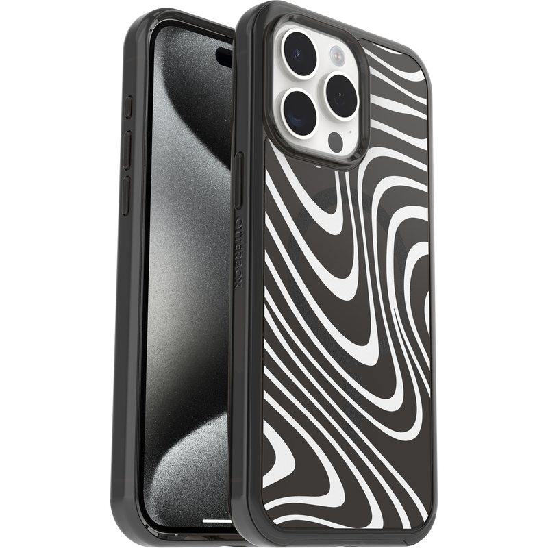 product image 1 - iPhone 15 Pro Max Case Symmetry Series Clear for MagSafe Black + White