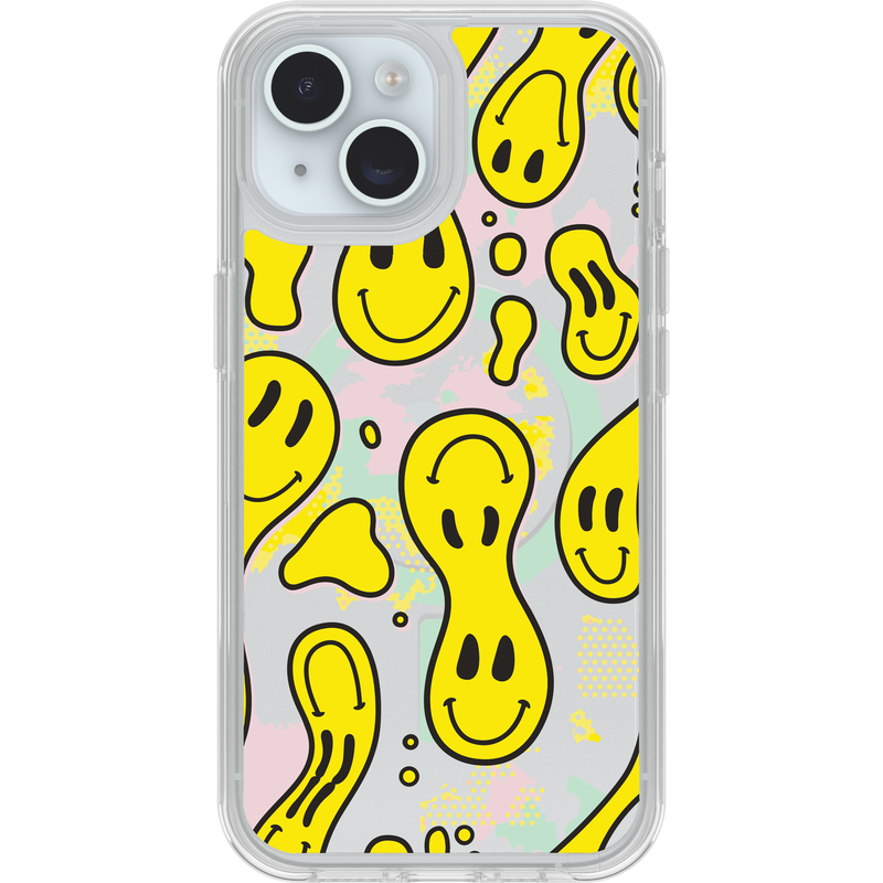 product image 1 - iPhone 15, iPhone 14 and iPhone 13 Case Symmetry Series Clear for MagSafe Smiley Drip