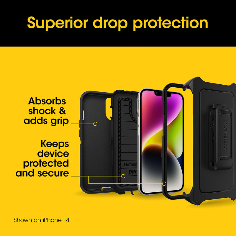 Black Rugged iPhone 15 Case | OtterBox Defender Series Pro