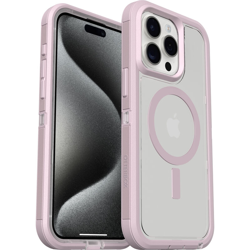 OtterBox iPhone 15 Pro Max Defender Series XT Clear Case for MagSafe Mountain Frost