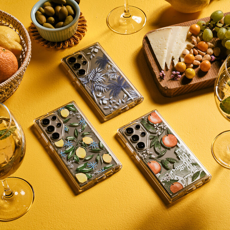 cute samsing phone cases on a yellow table