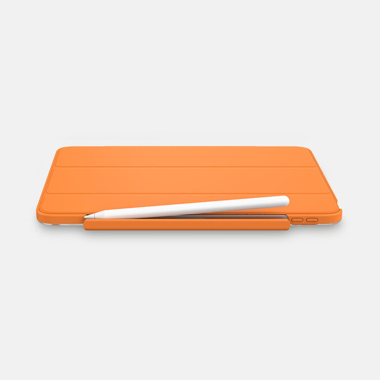 orange Symmetry Series Folio case with Apple pencil