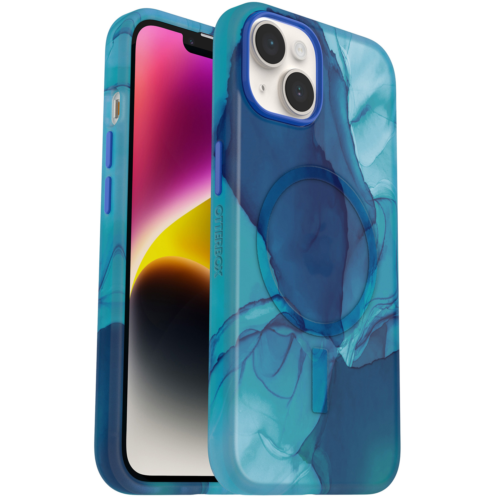 Blue slim iPhone 14 case | OtterBox Figura Series
