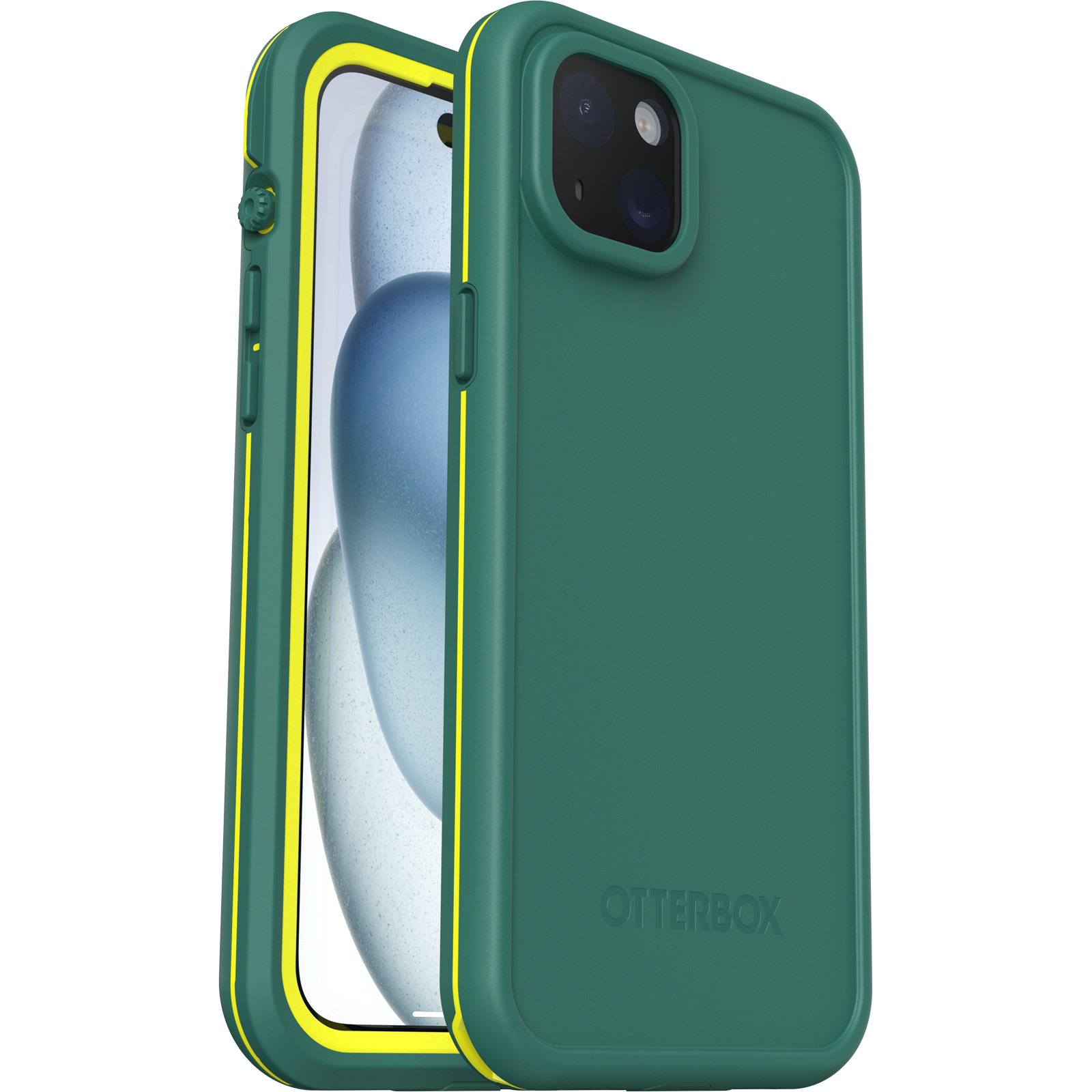 Green Waterproof iPhone 15 Plus Case| OtterBox Frē Series