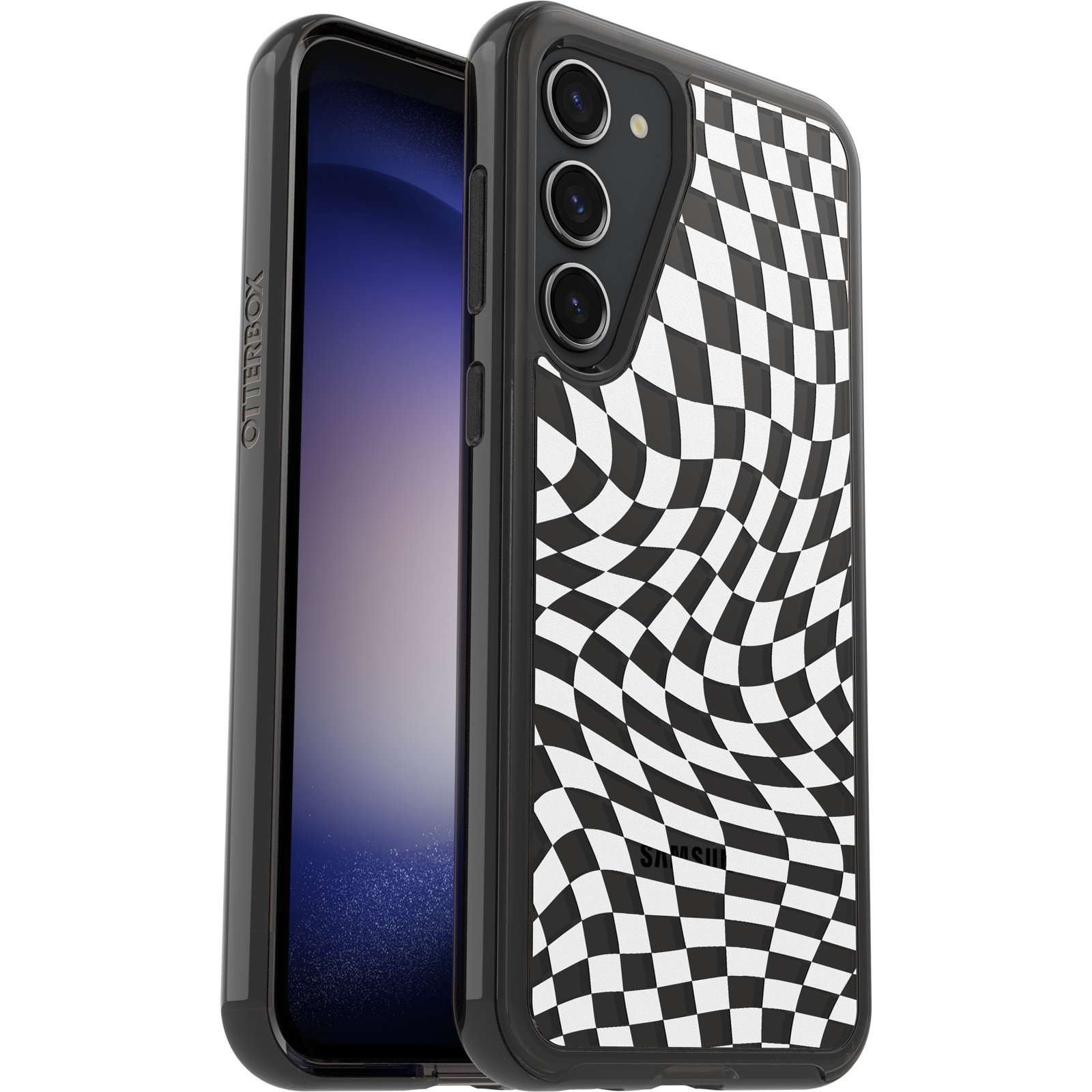 BLACK GREY Checkered Protective Phone Case iPhone -  Sweden