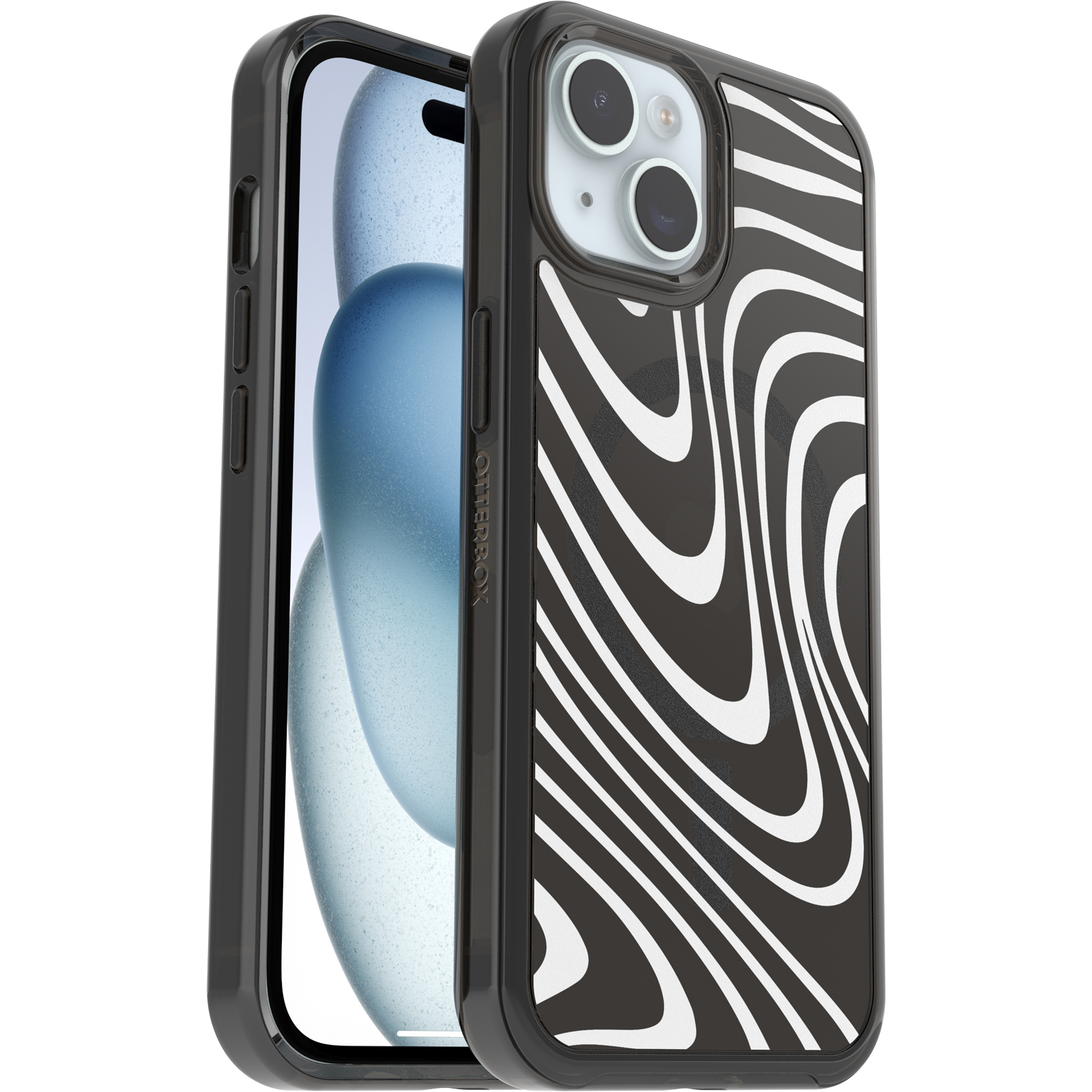 Black Trendy Pixel 8 Case  OtterBox Symmetry Series Phone Case