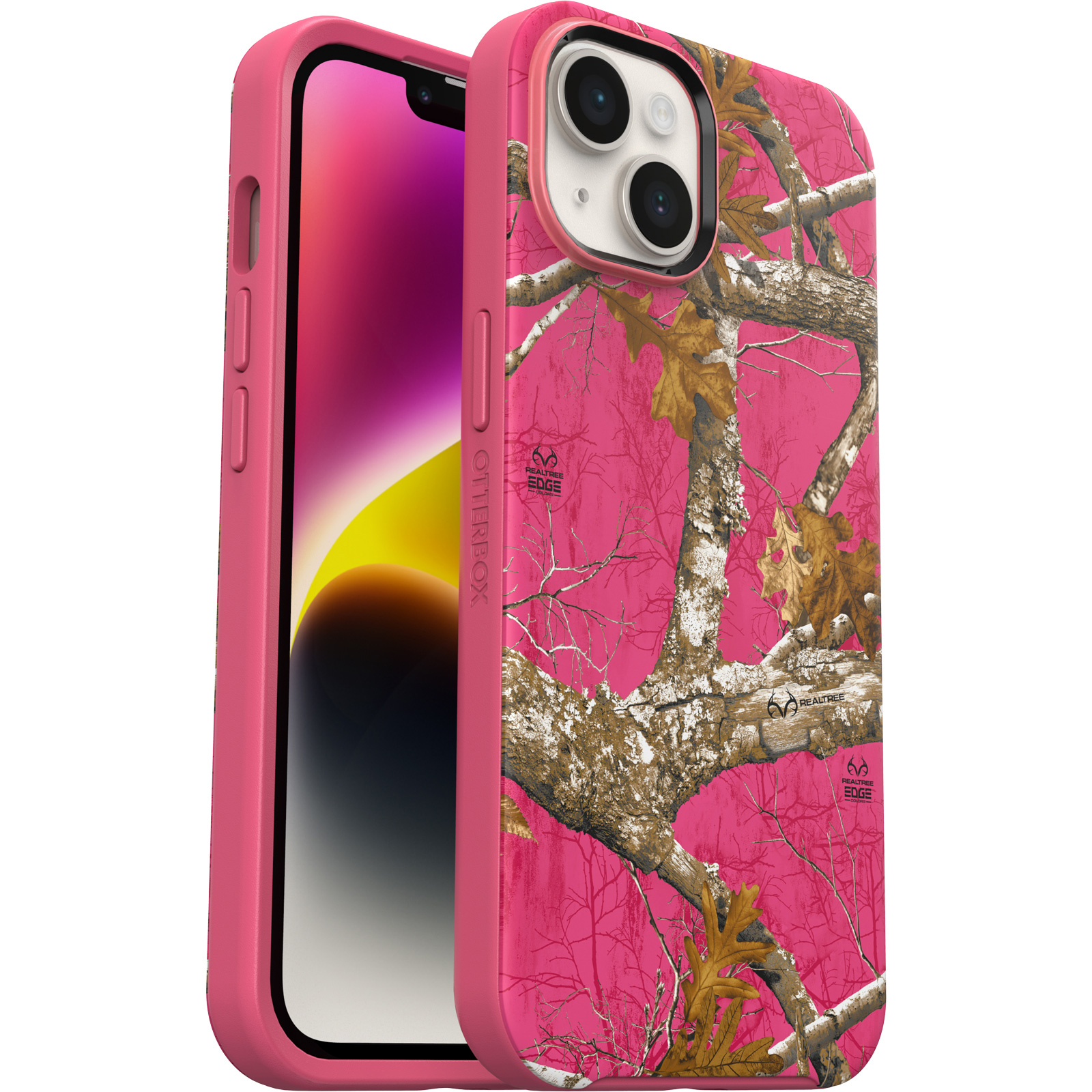 OtterBox - Symmetry Plus Graphics Case for Apple iPhone 14 / 13 - Flamingo Pink