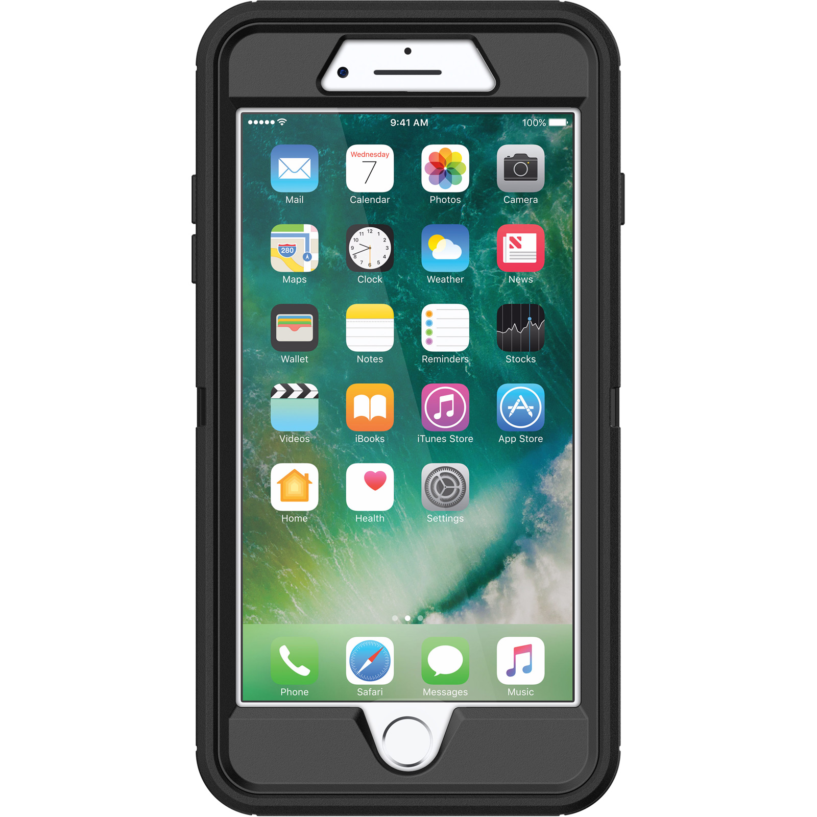 OtterBox - Defender Series Pro Hard Shell Case for Apple iPhone 7, 8 and SE (2nd Generation) - Black