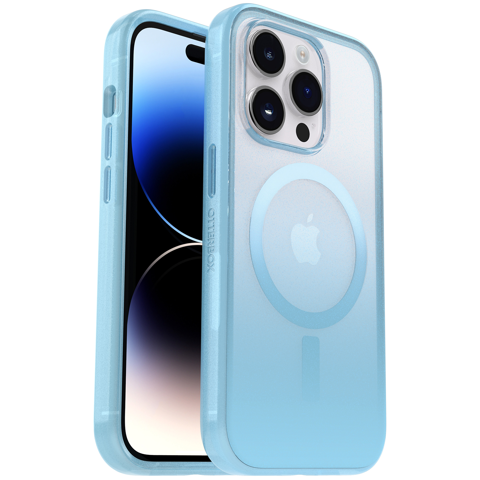 Blue shimmer iPhone 14 Pro case | OtterBox Lumen Series