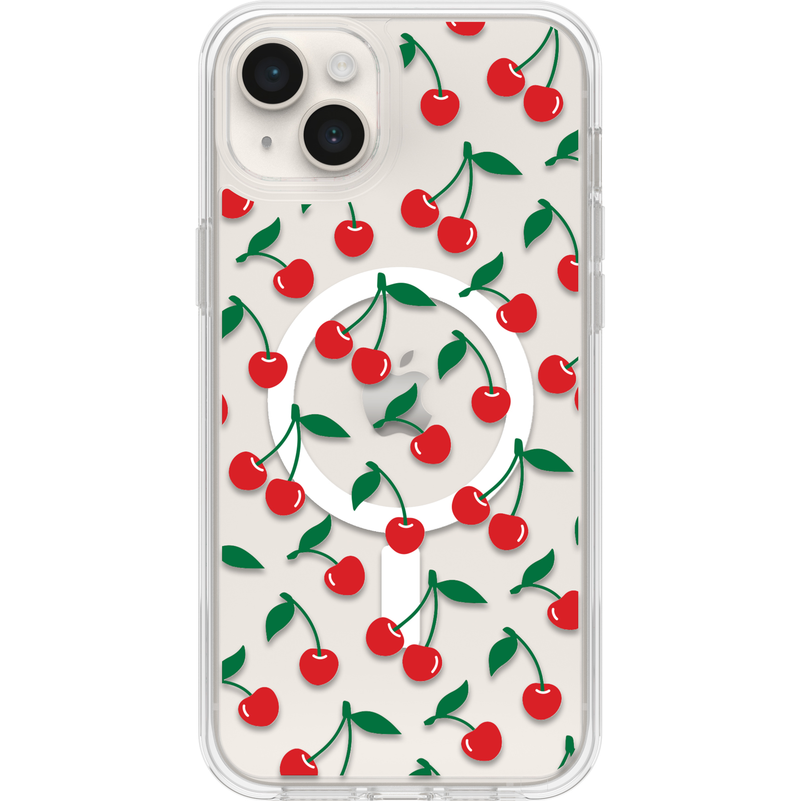 iPhone 14 Plus Clear Cherry Graphic Case