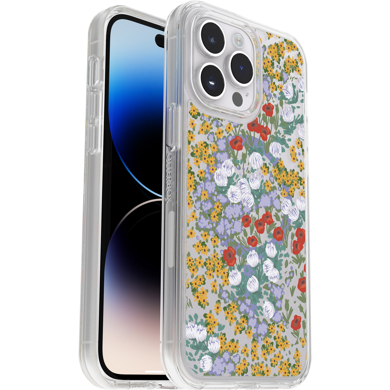 OtterBox Symmetry Series+ Case with MagSafe for iPhone 14 Pro Max, Flower Field