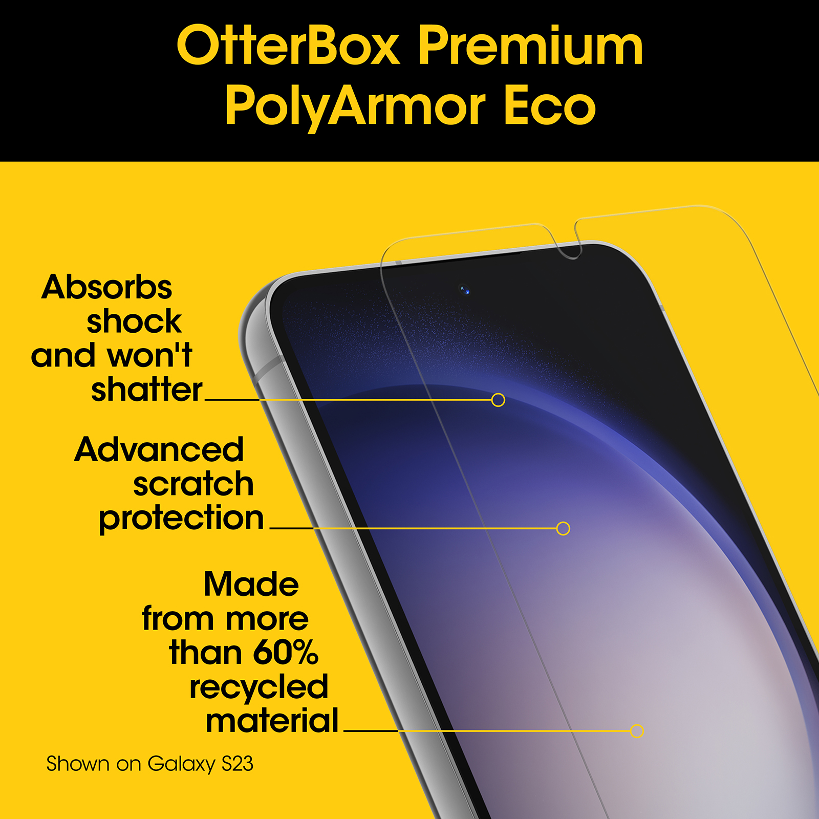 Galaxy S24 Ultra Displayschutz, PolyArmor Premium Eco Series