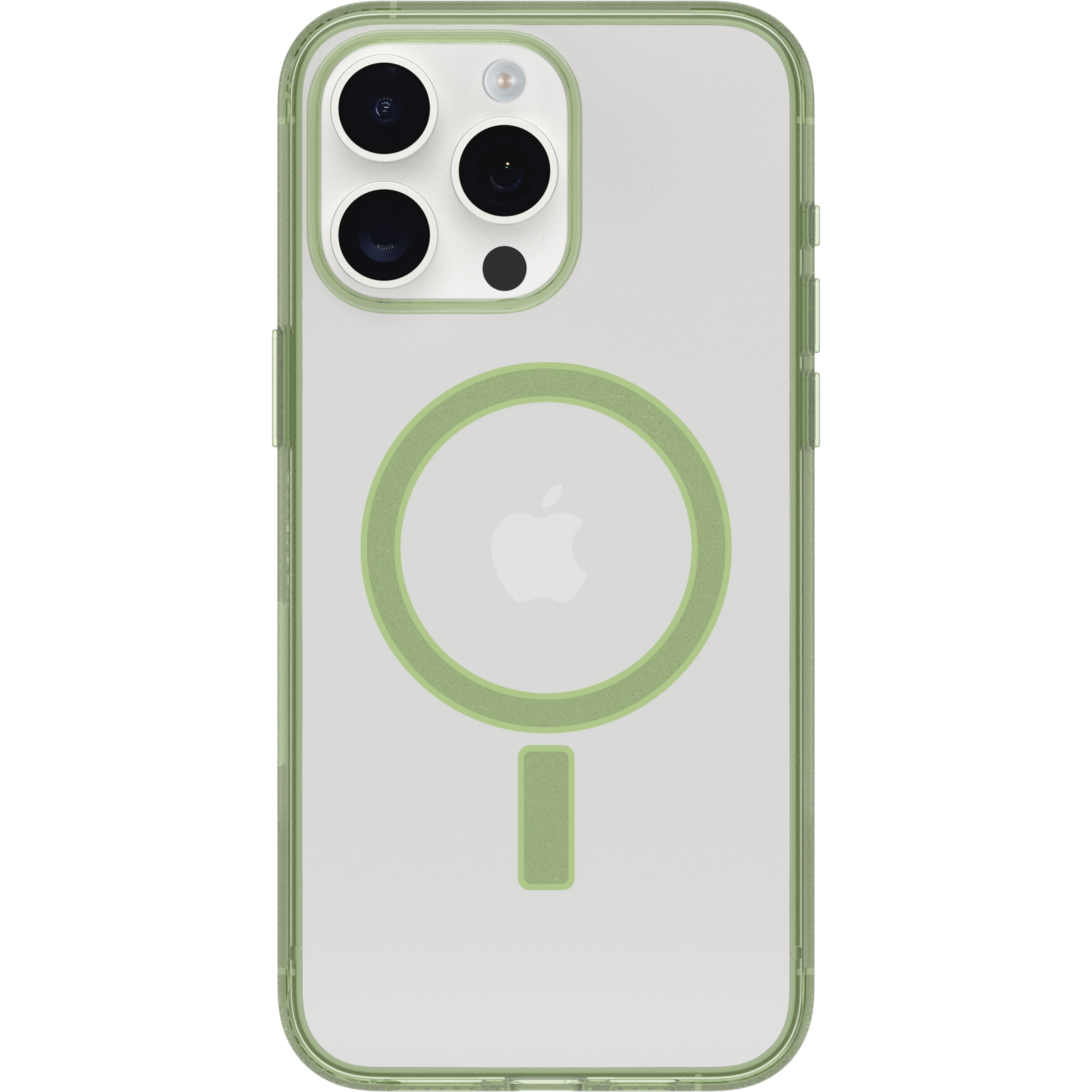 Clear and Green iPhone 15 Pro Max Lumen Series Case