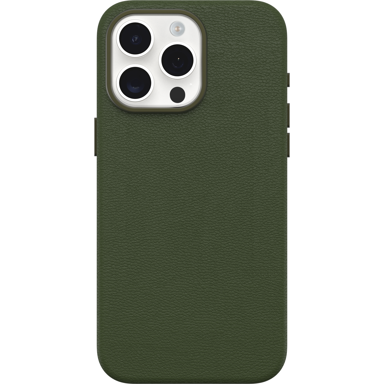 Green Faux leather iPhone 15 Pro Max case 