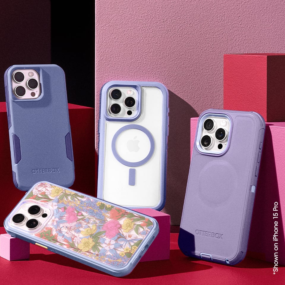 collection of purple iPhone cases