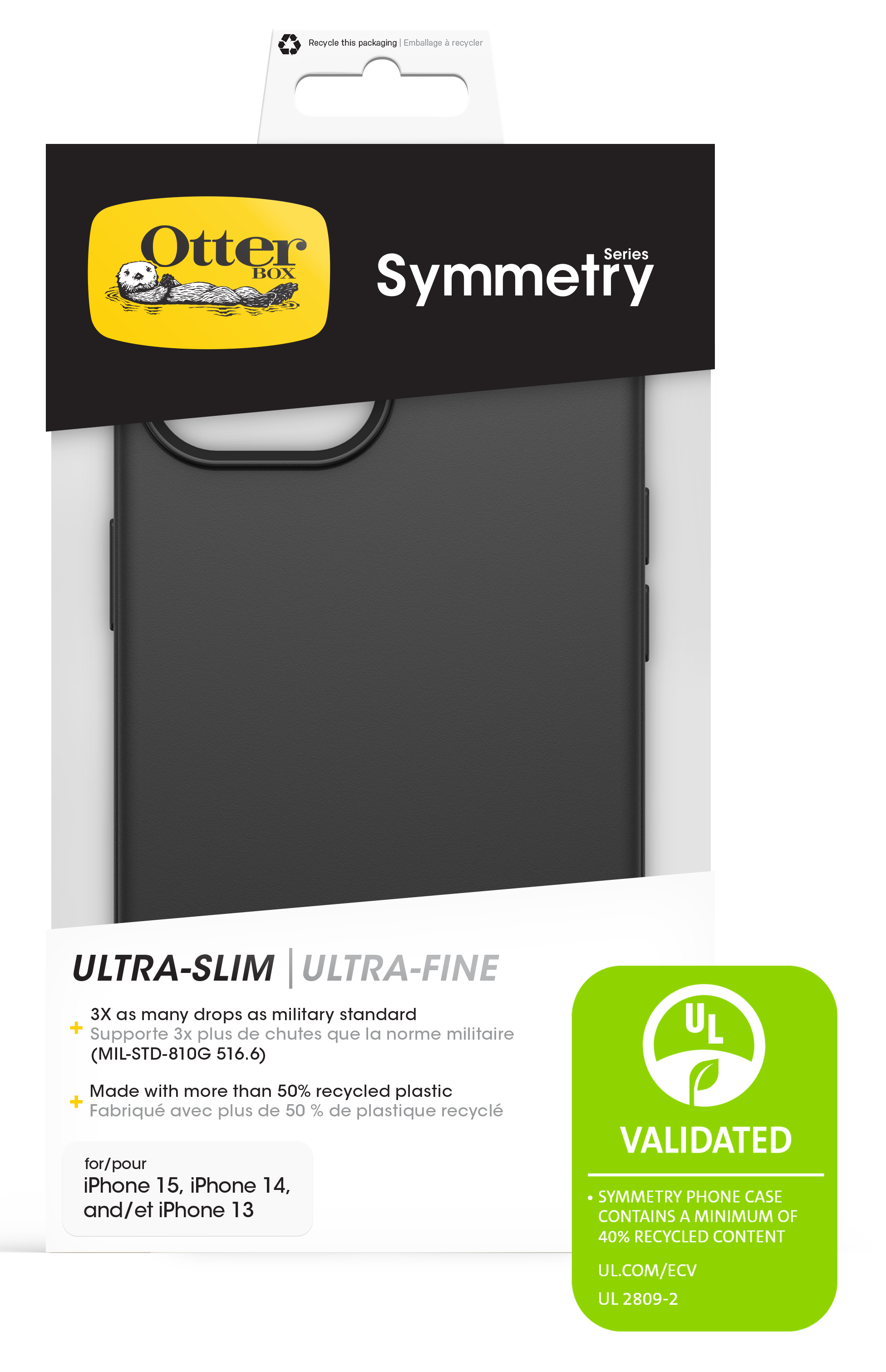 OtterBox Packaging Displaying the UL Environmental Claim Validation Mark